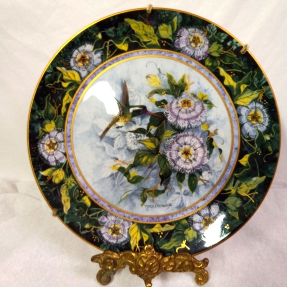 ROYAL Doulton Hummingbird Heirloom LTD Plate Theresa Politowicz  Decor #mb2666 - Picture 1 of 4